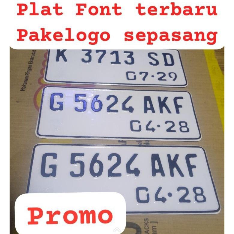 TERLARIS plat nomor motor font baru