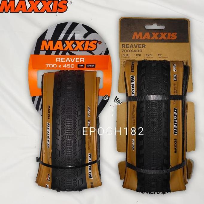 Ban Luar Sepeda Maxxis Reaver 700 x 40C & 700 x 45C Skinwall EXO TR Kevlar