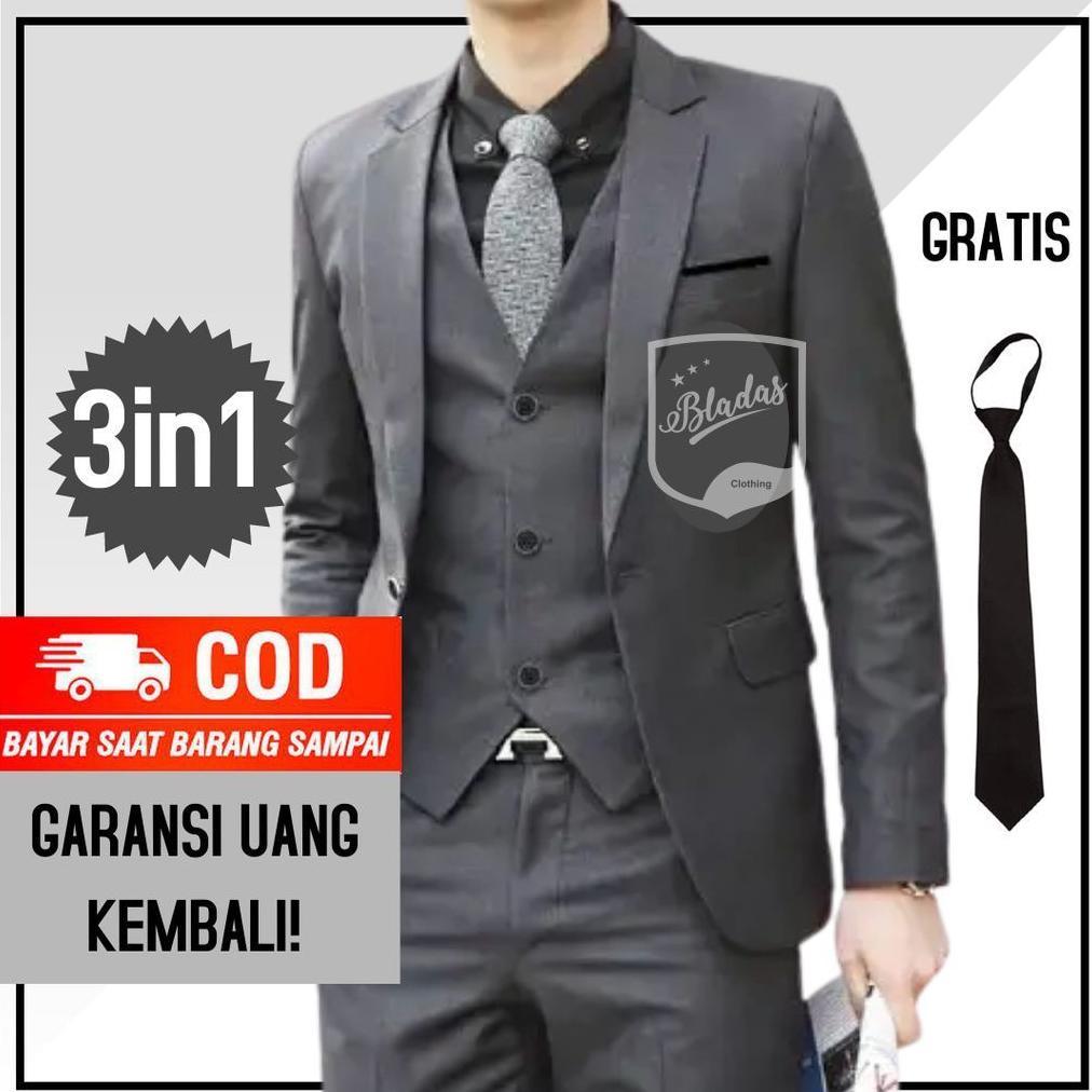 PREMIUM SETELAN JAS PRIA PREMIUM - JAS PRIA - JAS FORMAL - JAS FORMAL PRIA SETELAN- JAS PRIA HITAM