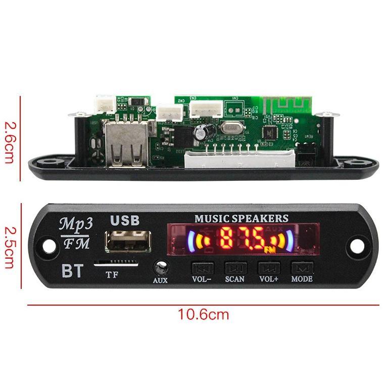 MODUL MP3 BLUETOOTH PLUS FM RADIO / KIT MODUL MP3 BT  LAGU MP3 USB PLAYER BLUETOOTH 12V