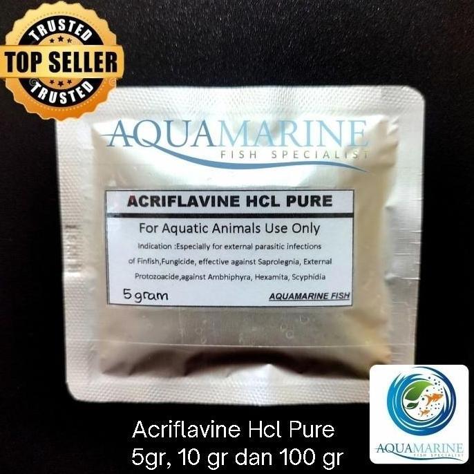 ACRIFLAVINE HCL PURE OBAT BIANG ACRIFLAVINE MURNI untuk ikan insang parasit anti jamur bakteri velve