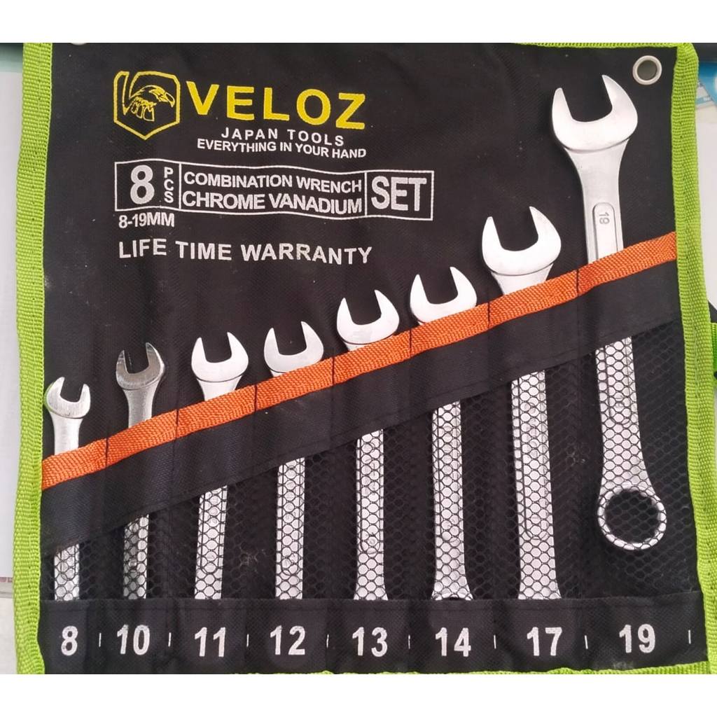 VELOZ KUNCI RING PAS SET 8-19MM ORI