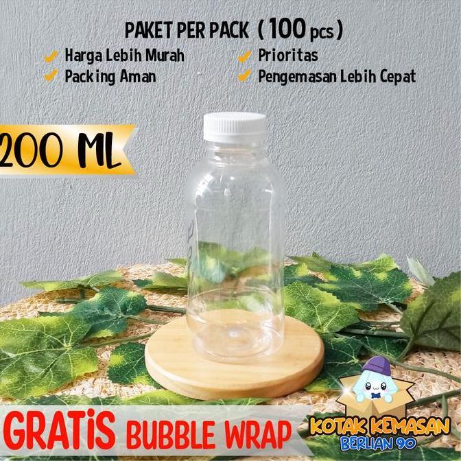 Isi 100 Pcs Botol Cabe 200 ml Botol Plastik 200 ml
