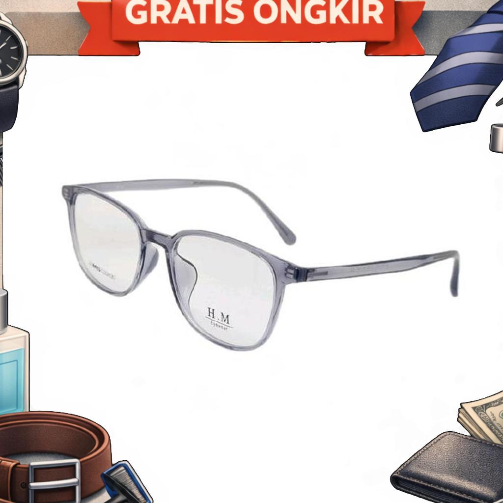 Frame Kacamata H.M Gtb1032 51-16-147 Elastis Flexibel Lentur