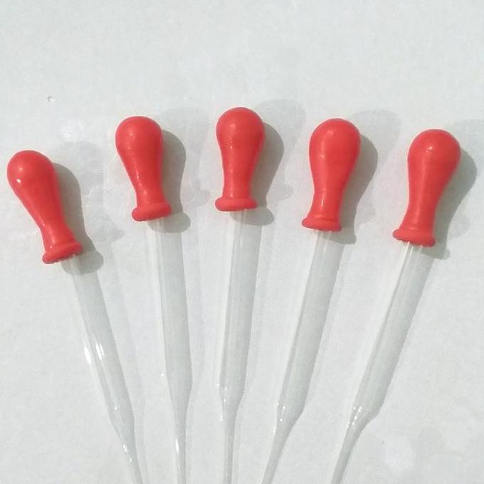 pipet tetes kaca 9cm karet merah isi 100pcs/box