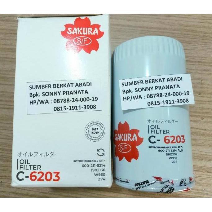 SAKURA C-6203 C6203 C 6203 OIL FILTER 600-211-5214 1936 W950 Z74 1161934 056 844.0 152-H8916