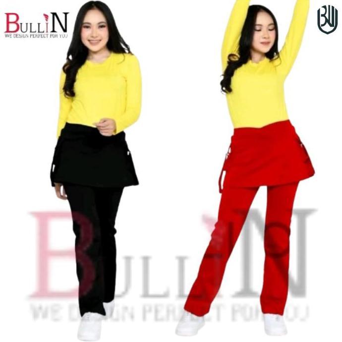 CELANA SENAM ROK KANTONG PDL/CELANA PANJANG ROK SENAM ZUMBA AEROBICS BAHAN SPANDE/BAWAHAN OLAHRAGA W