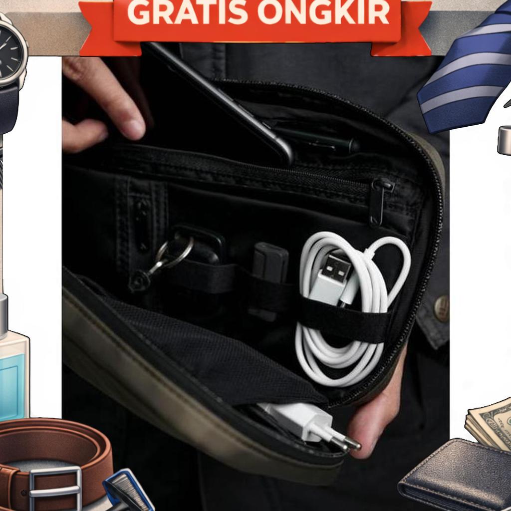Incase Organizer Pouch Bag Nylon Accessory | Pouch Bag Pria | Tas Tangan Pria | Tas Mini | Intr40040
