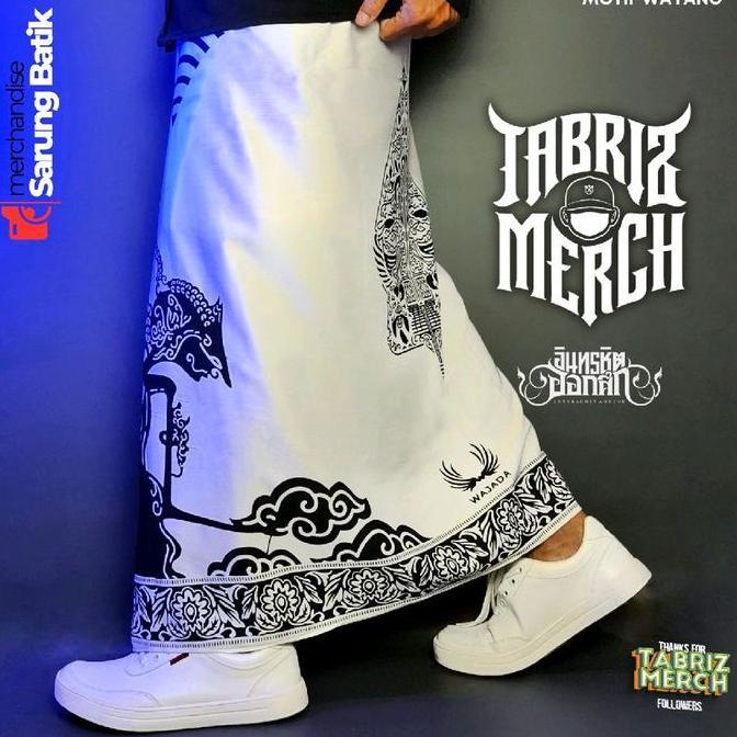 SARUNG BATIK MOTIF WAYANG PUTIH BAHAN RAYON SUPER GRADE A HALUS TEBAL TEMBUS LUAR DALAM Muslim Dewas