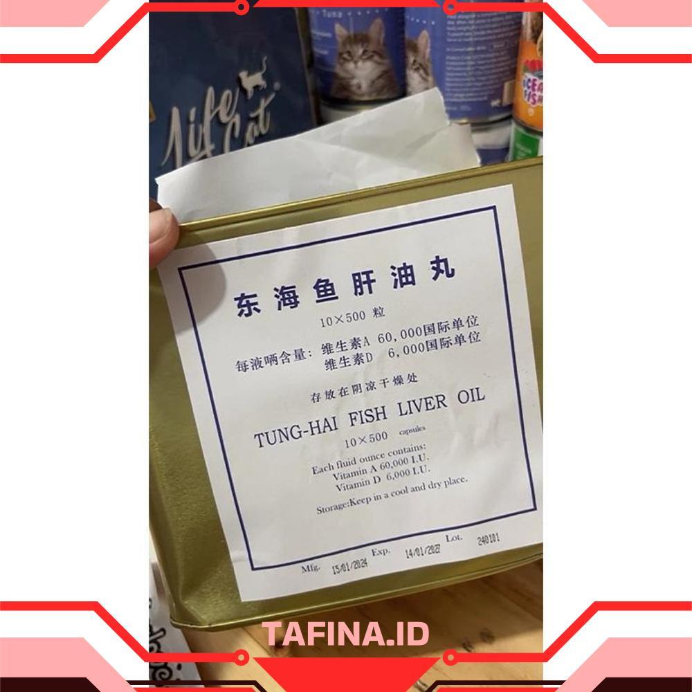 Cuci Gudang Tung Hai Fish Liver Oil isi 500 Capsules (kemasan pabrik asli)  | Vitamin & Suplemen Min