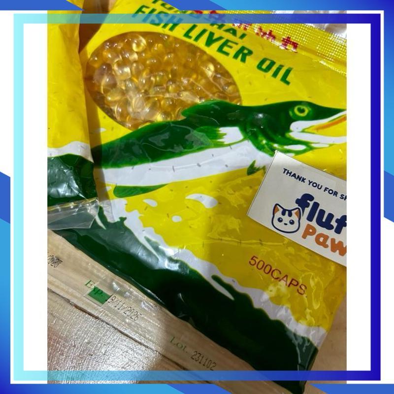 Cuci Gudang Tung Hai Fish Liver Oil isi 500 Capsules (kemasan pabrik asli)  | Vitamin & Suplemen Min