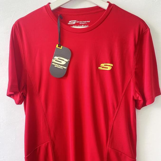 Promo Kaos Pria Skechers Sport Performance Red Original Authentic