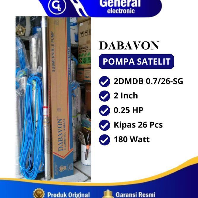 Nasional Mc Pompa Satelit 2 Inch 2Mcdm 180 Watt Kabel 25 Meter Output 3/4" Submersible Untuk Sumur B