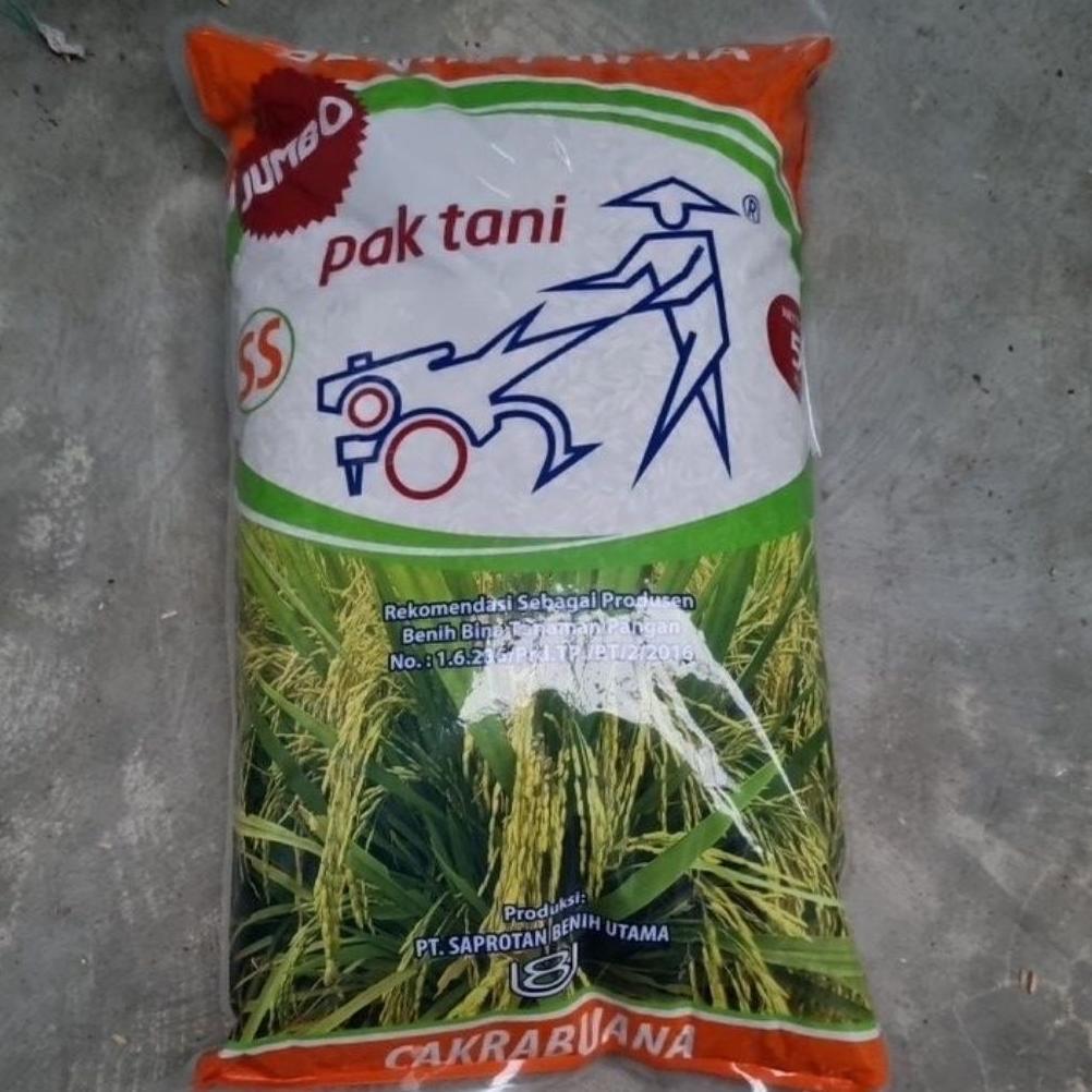 Bisa Cod Benih Padi Cakrabuana Jumbo Pak Tani 5Kg Exp 03/2026 >>