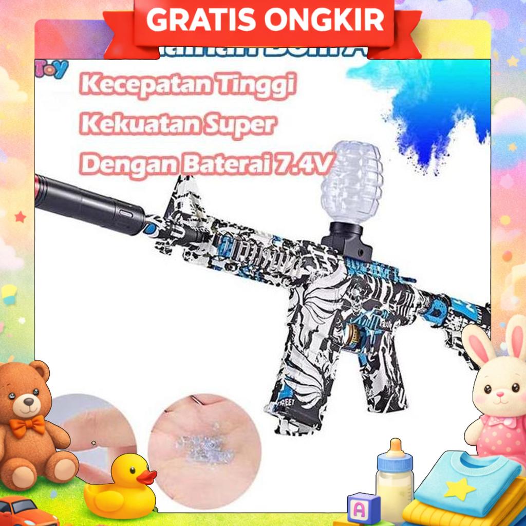 Mainan Wgb Water Gel Blaster M416 / Hk416 Std Lehui Kids Version Wgg - Merah