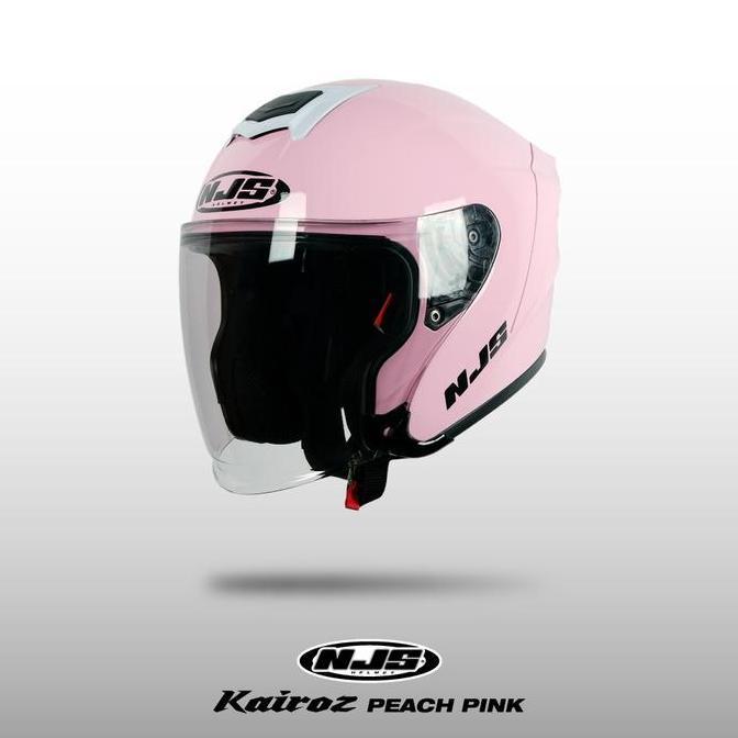 NJS KAIROZ SOLID PEACH PINK (FREE SPOILER) - Helm Half Face | Kairoz | Kairoz V1 |  Kairoz Polos | K