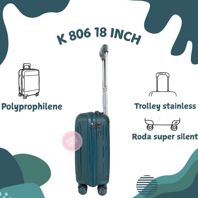 *MODEL BARU* Koper 806 ANTI PECAH PP GlobalSnow 18Inch KABIN /KOPER 18INCH TAHAN BANTING/KOPER KABIN