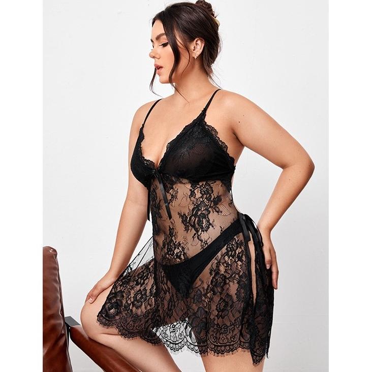 N7265 Baju Seksi Lingerie Big Size Lingerie Wanita Super Hot Lace Jumbo