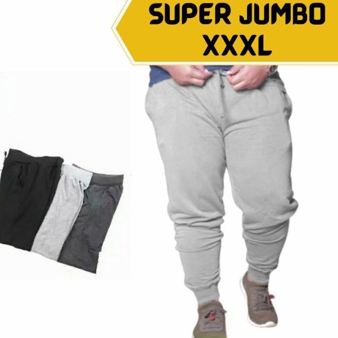 Thebest- Celana Training Jogger Pria Wanita Jumbo big size XXXL