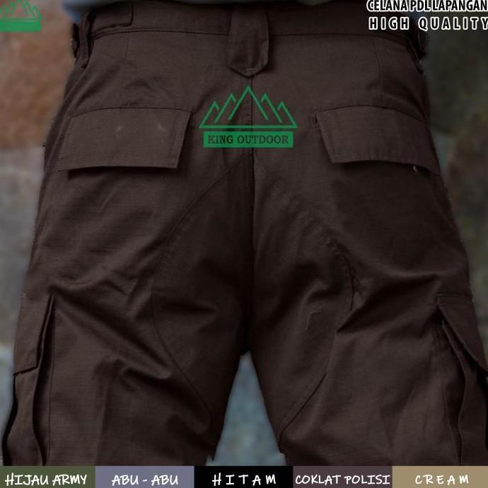 Thebest- CELANA TACTICAL PDL JUMBO (46-48) RIPSTOP TORNADO WARNA COKLAT POLISI