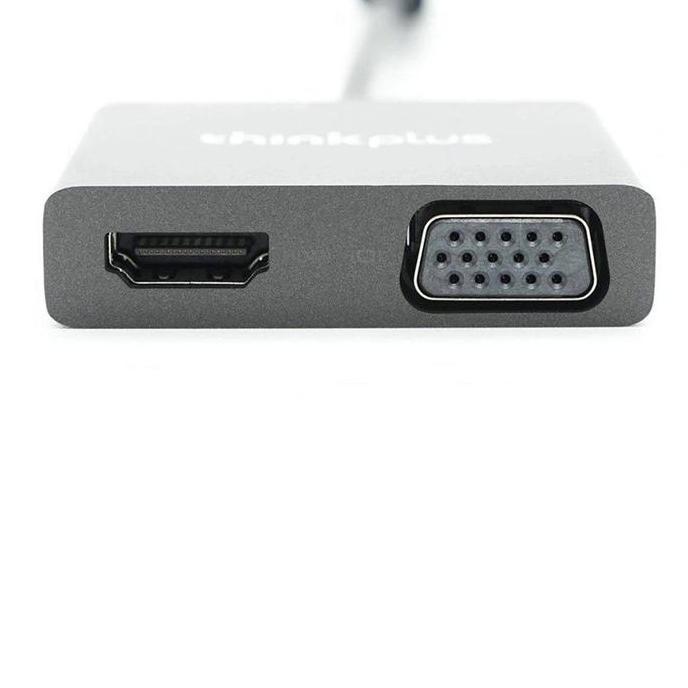 Gaskita- Lenovo Thinkplus Adapter Converter Usb Type C To Vga Hdmi Usb Port 4K