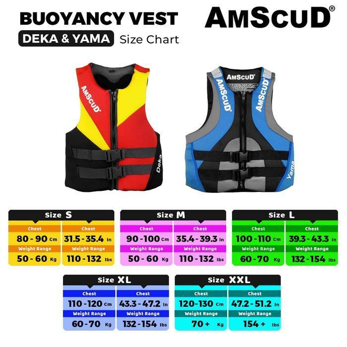AmScuD Buoyancy Jacket DEKA / Pelampung Snorkling / Life Jacket / Vest Snorkling / Pelampung Jetsky 