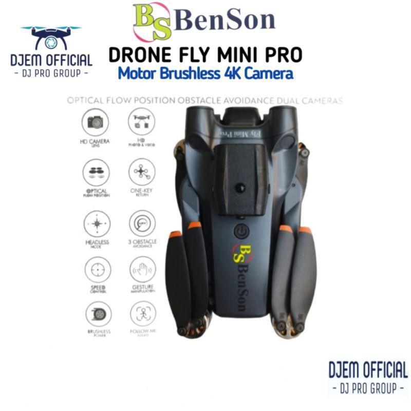 Benson Drone Fly Mini Pro Drone 4K Camera Bonus 2 Battery Motor Brushless Lens Adjustable Bs Battery