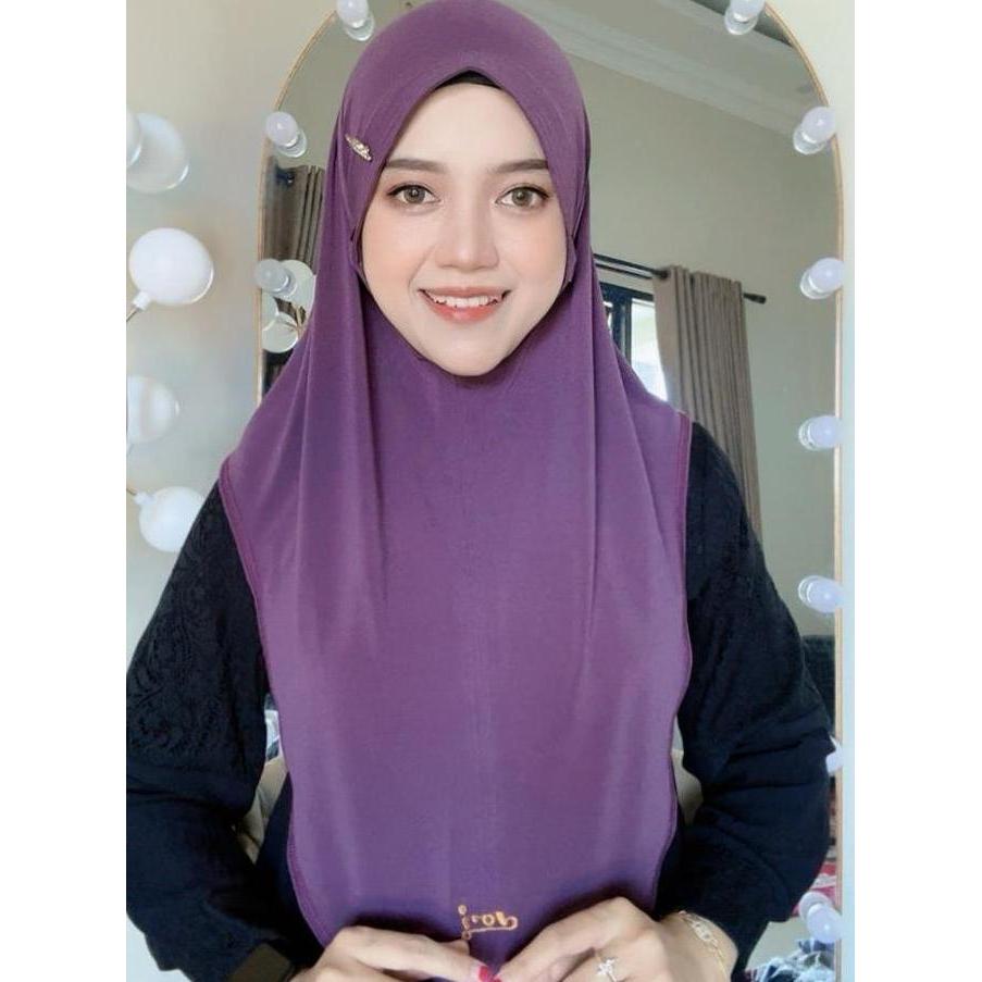 Terpopuler- Hijab Instan Doa Ibu Pinkan Ukuran S Jersey Hq Siria Tali Lonceng