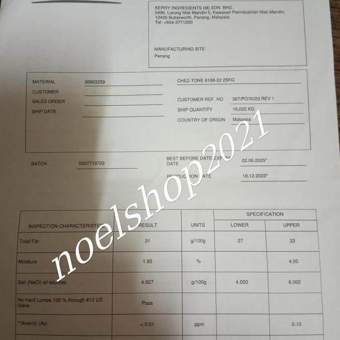 Milkking- Keju Kerry Cheztone 500 Gram Gold Import Halal Cheese Powder Keju Bubuk