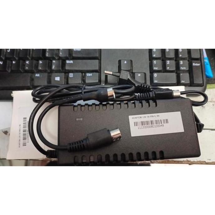 Listrikk- Adaptor Dvr Cctv 4Kaki 12V 5A Hikvision 5Ampere 12 Volt 4 Pin Samsung