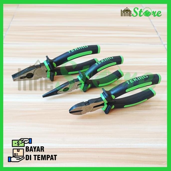 Alatlengkap- Tang Tekiro 1 Set 3 Pcs Tang Kombinasi Lancip Potong