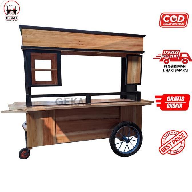Terlaris Gerobak Minuman Kekinian - Gerobak Booth Kayu