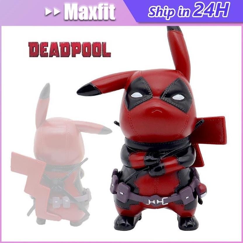 READY Action Figure Deadpool x Pikachu x Roronoa Zoro x Bepo COS Pokemon Marvel One Piece POPmart KK