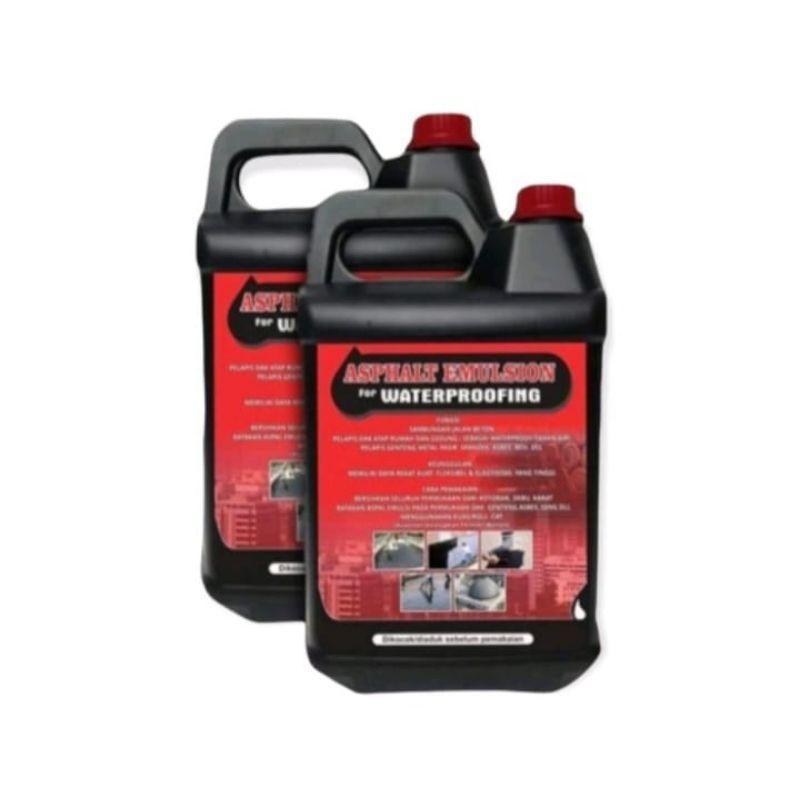 Anti Bocor Kolam, Dak Cor, Dak Talang, Genteng Beton Dan Dinding 5Kg - Hitam Aspal Emulsion Untuk Wa