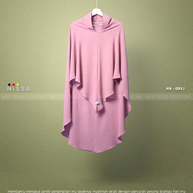 Terpopuler- Khimar Syar'I Pet Antem Bahan Crinkle - Bergo Hijab Instan | Nissa Hijab {095}