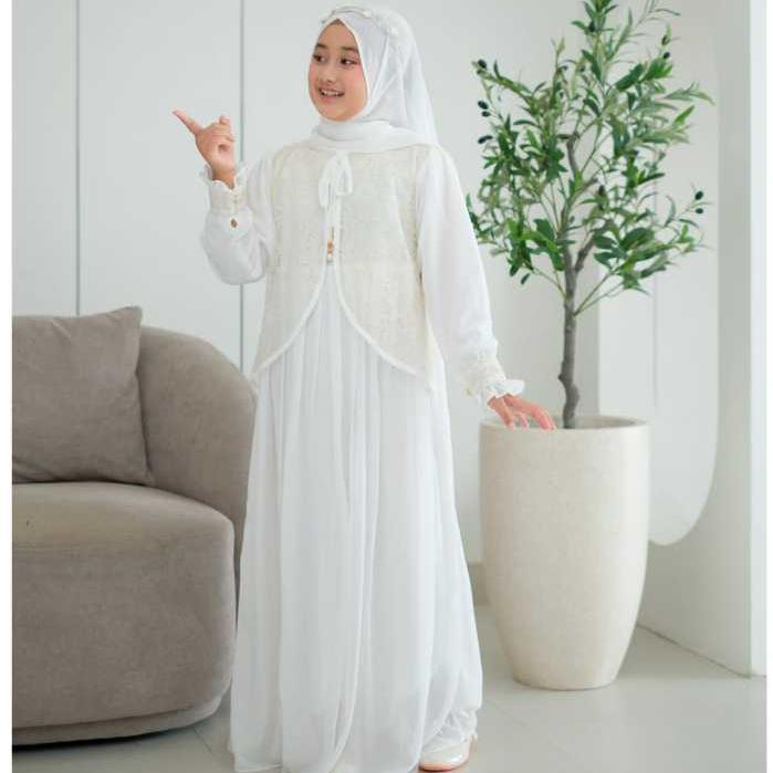 [Altair.Kids] Maudy Dress Set Dress Anak Perempuan Premium Dress Anak Perempuan Muslim Import Gamis 