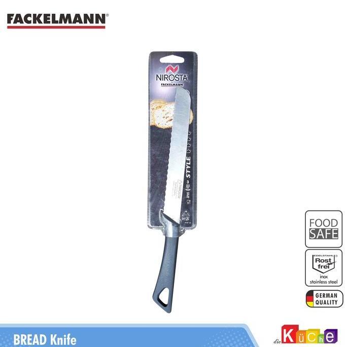 Lansungkirim- Fackelmann Pisau Roti Nirosta 35Cm Anti Karat Dengan Mata Bergerigi Tajam & Gagang Erg