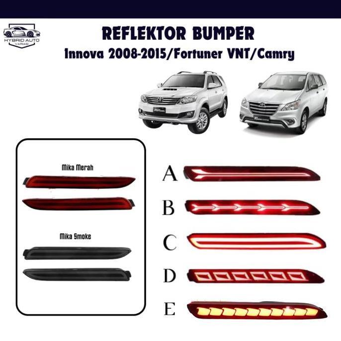 Bycle- Lampu Reflektor Bumper Innova Lama Old 2008-2015 Fortuner Vnt Camry 2006-2014 Mata Kucing Led