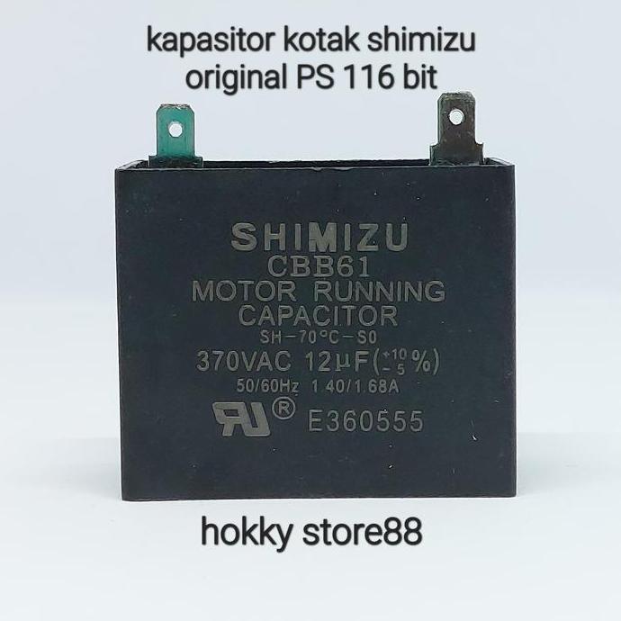 Kirimlangsung- Kapasitor Kotak Pompa Air Shimizu 12Uf Original Ps 116 Bit 12 Uf 370V