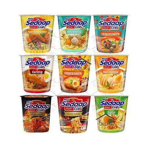 Mie Sedaap Cup 1 Dus isi 12 Pcs Varian