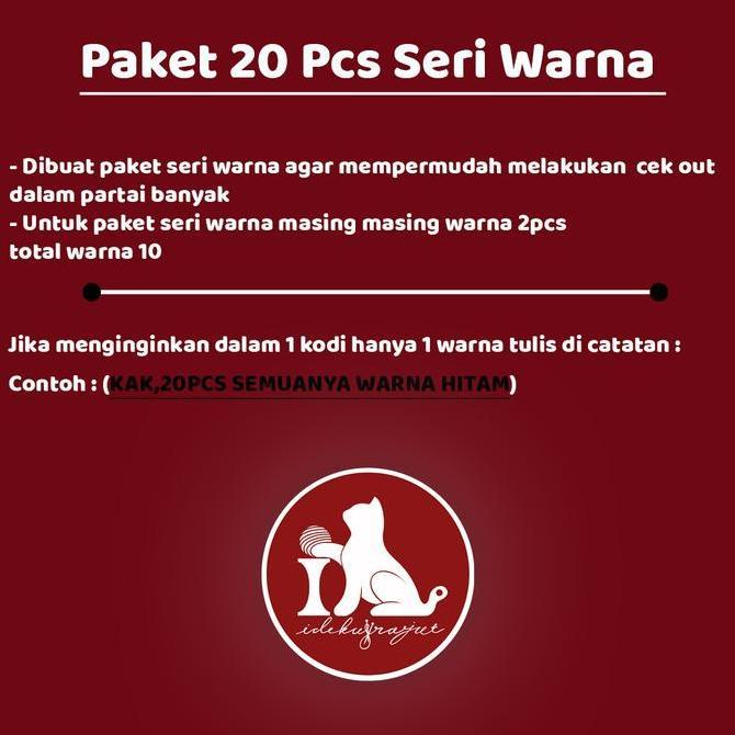 Terpopuler- Ciput Inner Bandana Rajut 2 Warna Zigzag (1-Kodi)