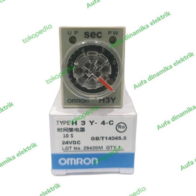 Kirimlangsung- H3Y-4-10S 24Vdc Timer Omron H3Y-4-24Vdc H3Y4 Timer Omon