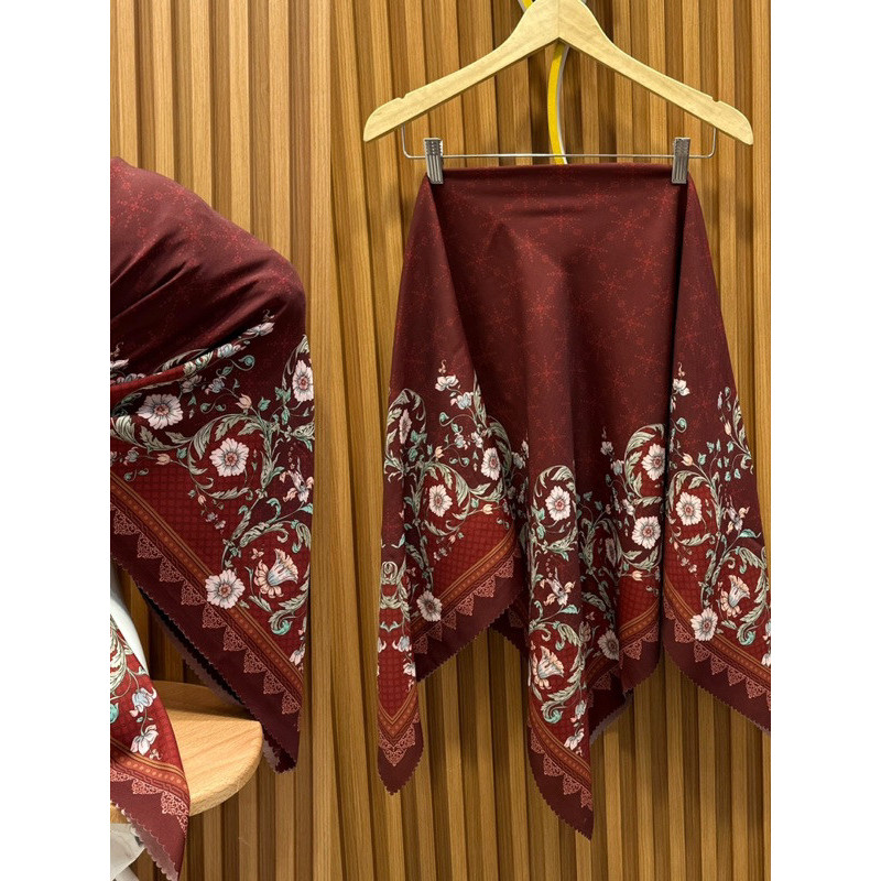 Hijab motif denay kw denay premium segiempat motif hijab segiempat polos/segi empat printing /Meidin