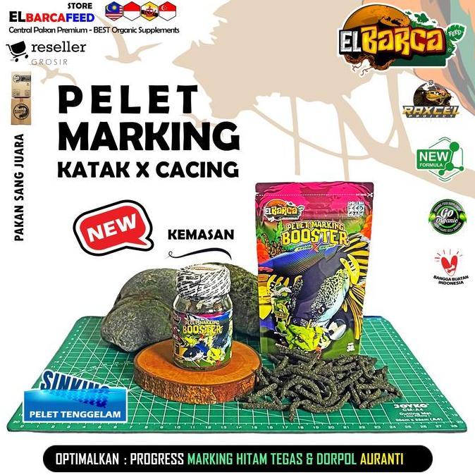 Blebeb- Elbarcafeed Pelet Marking Pelet Katak X Cacing Pelet Dorpol Super Gondrong Pakan Ikan Channa