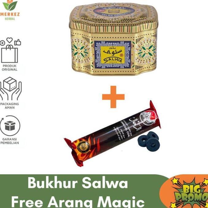 Paket Dupa Bukhur Bukhoor Arab Salwa Odour By Surrati Asli Original 100 Gr Free Arang Magic Termurah