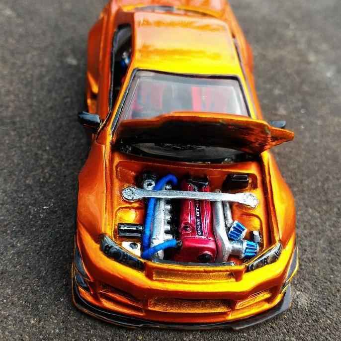 engine hot wheels skyline r34 premium