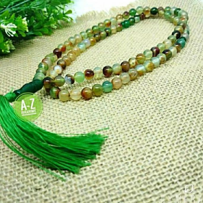 Murah Natu Tasbih Akik Pancawarna Edong Tembus Senter 8-10Mm