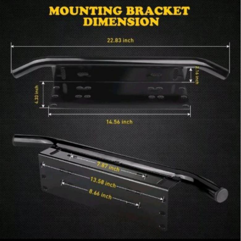 breket lampu tembak di plat mobil