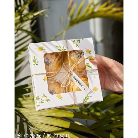 Bestone- 10pcs egg tart box kotak kue donut dessert box egg tart box pie soes