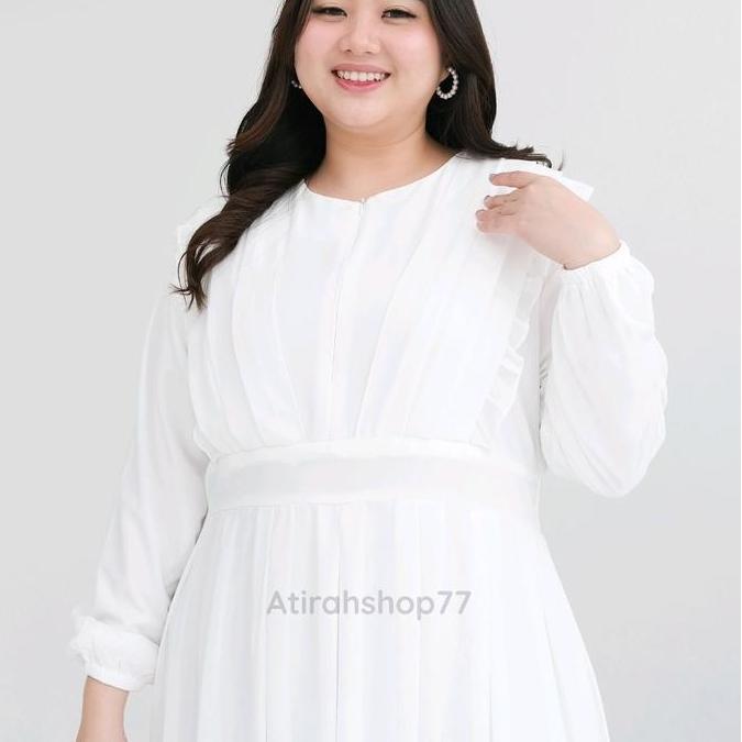 Thebest- gamis ceruty jumbo Ld130cm Ld140cm Polos